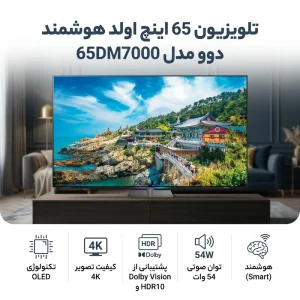 تلویزیون 65 اینچ هوشمند دوو مدل 65DM7000