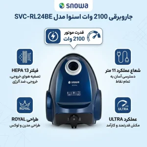 جاروبرقی کیسه‌دار اسنوا مدل SVC-RL24BE